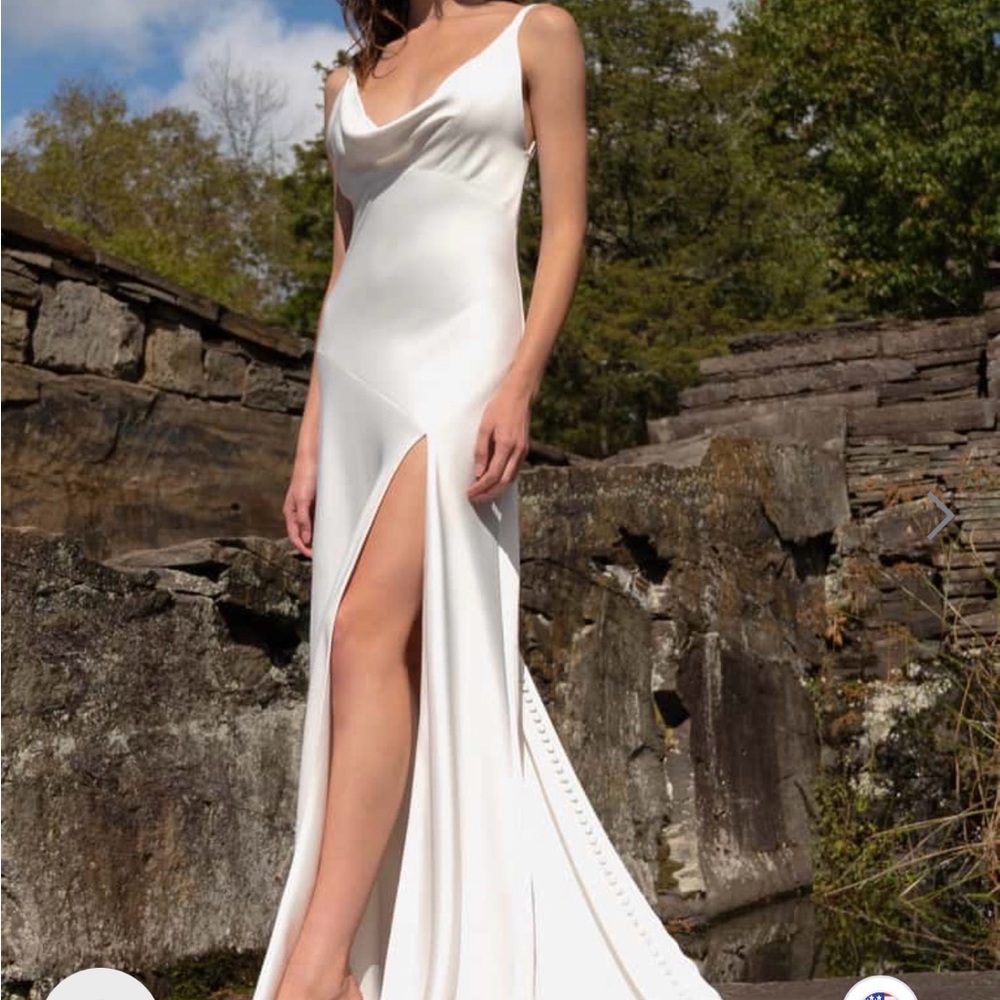Jenny Yoo Ivory Satin Wedding Dress